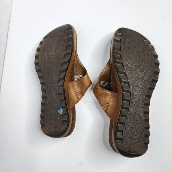 Dansko Priya Leather Thong Sandals Caramel Brown Women's Size 38 =7.5/8 - Picture 4 of 8